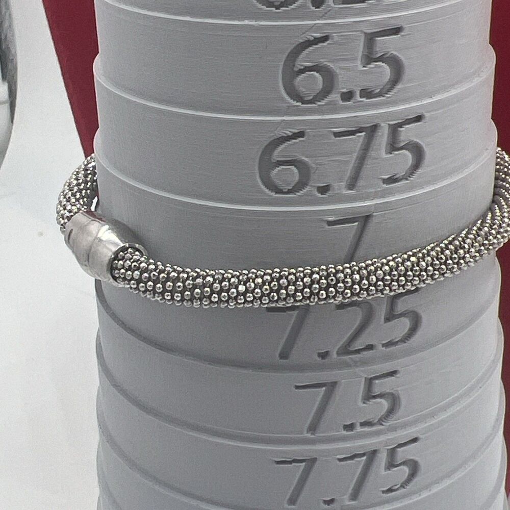 925 SILVER DIAMOND CUT BRACELET MAGNETIC 7.5" FLEXIBLE Star888AR Maker Mark - Picture 13 of 13